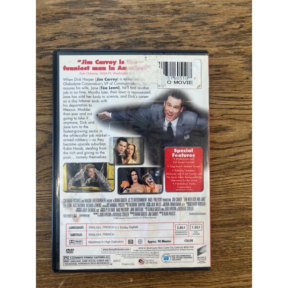 Fun With Dick And Jane DVD Comedy Movie 2005 Jim Carrey Téa Leoni Pre-Owned - Picture 4 of 4